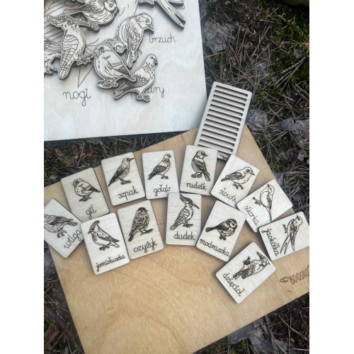 Drewniana układanka „Ptaki